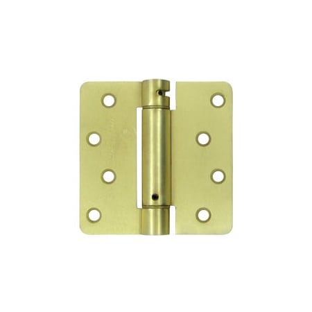 Deltana DSH4R44 Spring Hinge Brushed Brass, 10PK DSH4R44-XCP10